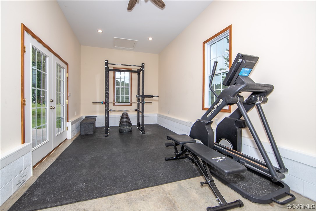 15803 Loving Union Road Disputanta, VA 23842 - Photo 23 of 39 a view of a room with gym equipment