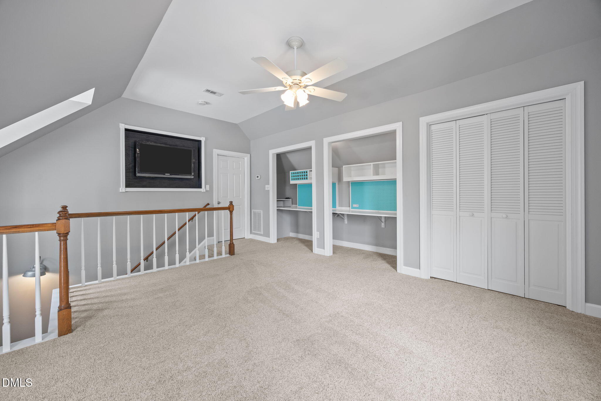 8221 Harps Mill Road Raleigh, NC 27615 - Photo 36 of 46 a view of an empty room with a window and a ceiling fan