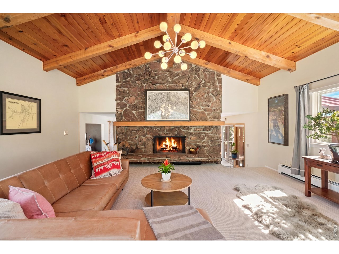 526 Brook Road Boulder, CO 80302 - Photo 40 of 41 Oversized Rock Dual Sided Fireplace