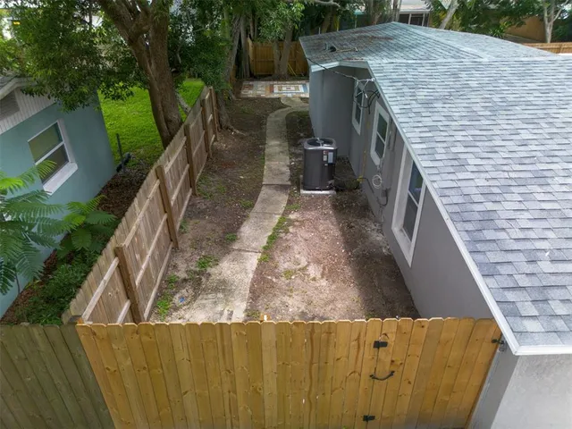 a view of outdoor seating space