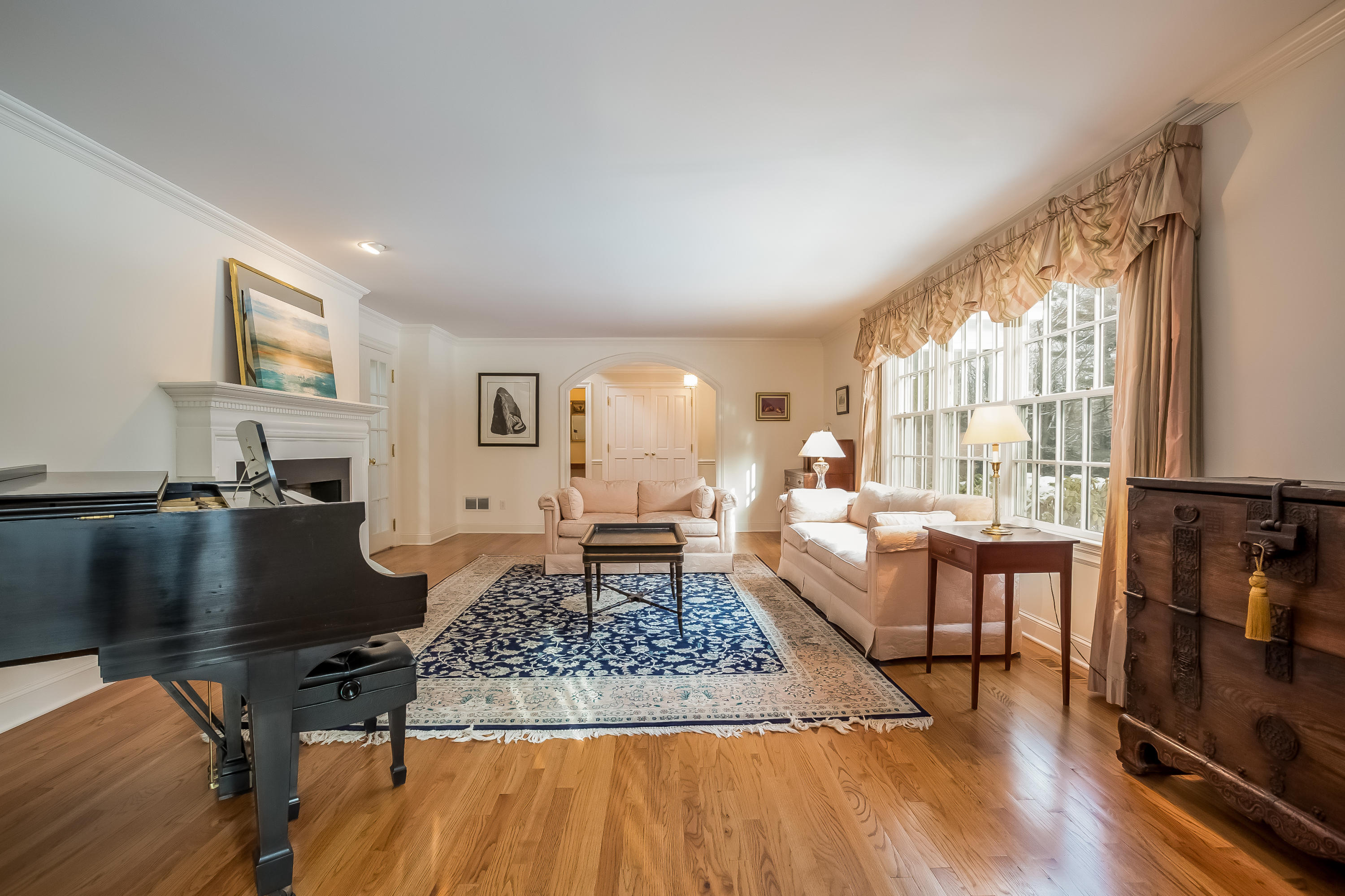 6 Watch Tower Road Darien, CT 06820 - Photo 5 of 30 a living room with furniture and a flat screen tv