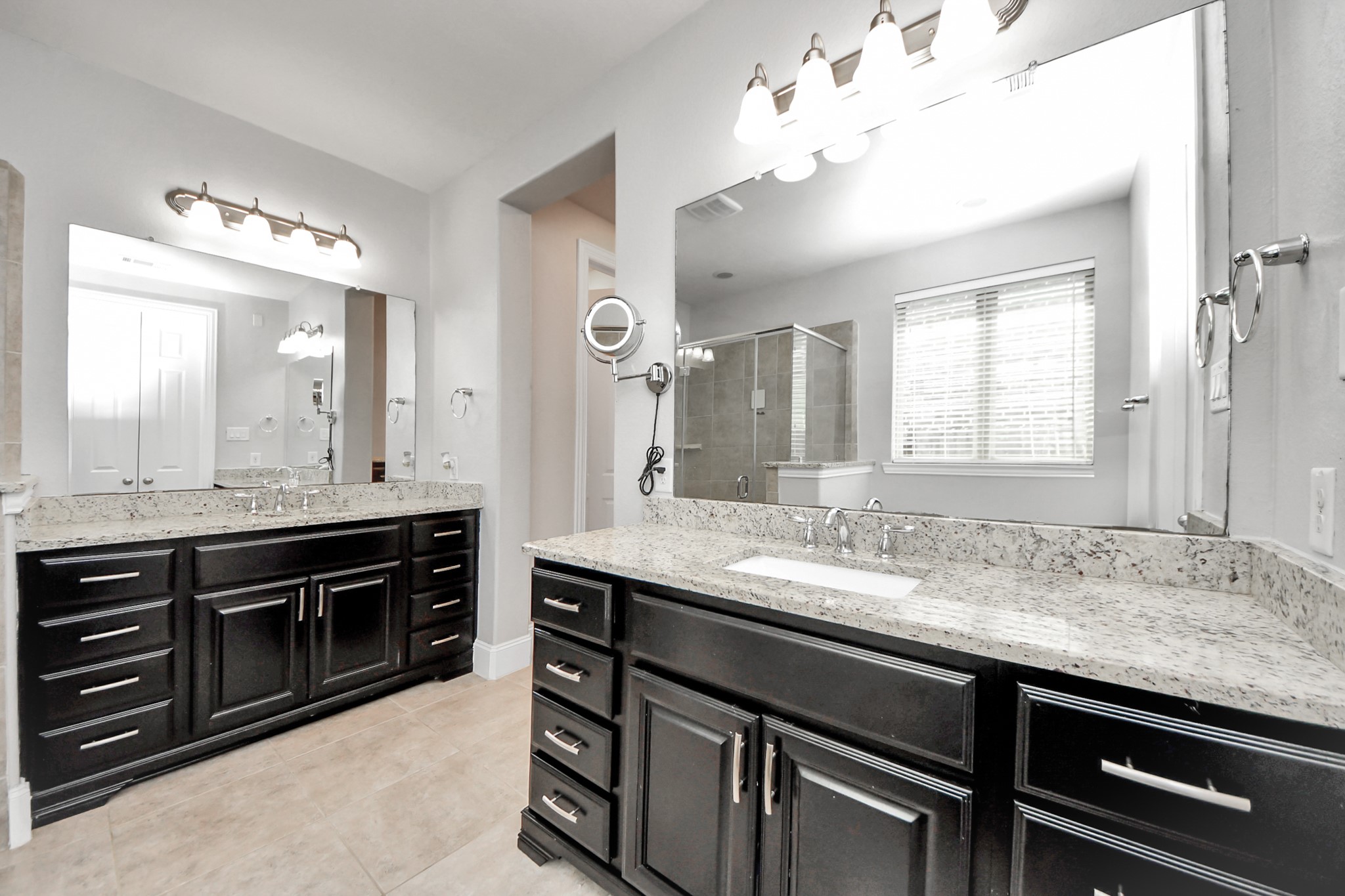 4811 Applewood Crest Lane Rosharon, TX 77583 - Photo 18 of 45 a bathroom with a granite countertop sink and a mirror