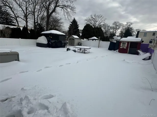 a view of a terrace with a bench