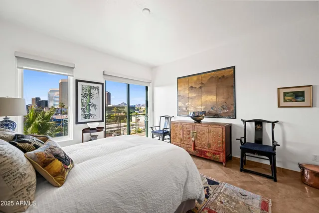 a view of city from balcony