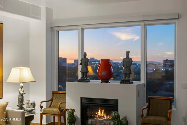 a view of a building with a door and wooden floor