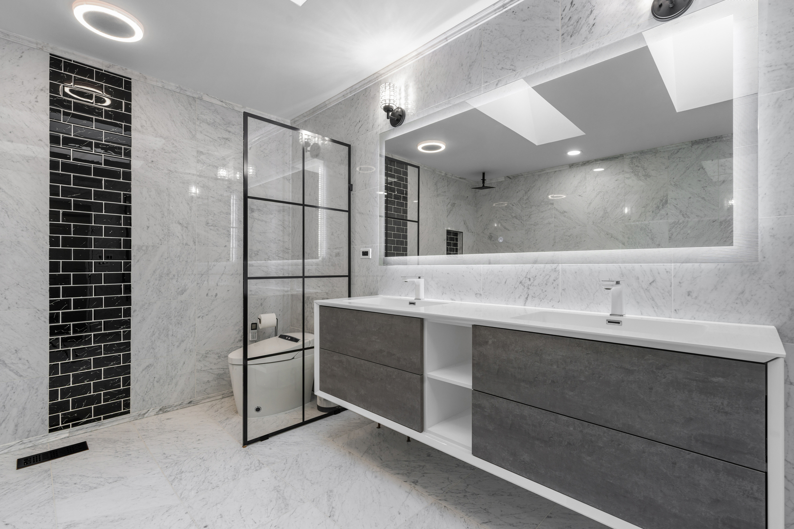 700 Fairfield Lane Algonquin, IL 60102 - Photo 31 of 39 a bathroom with a sink double vanity and a shower