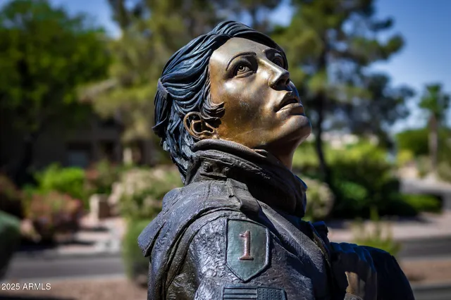 a view of a yard with a mountain