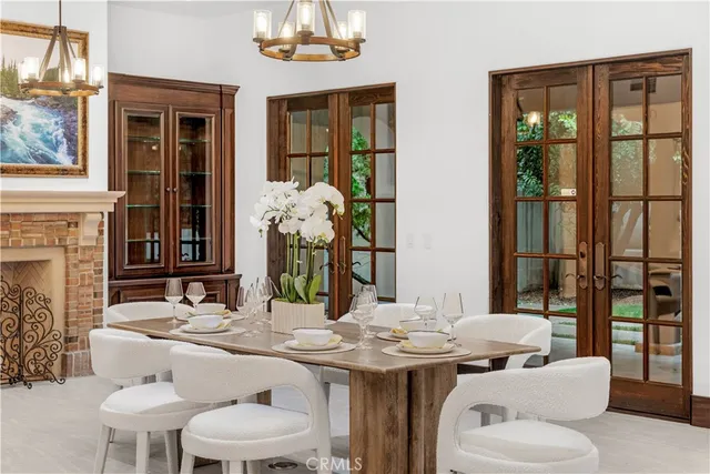 a living room with furniture and white walls