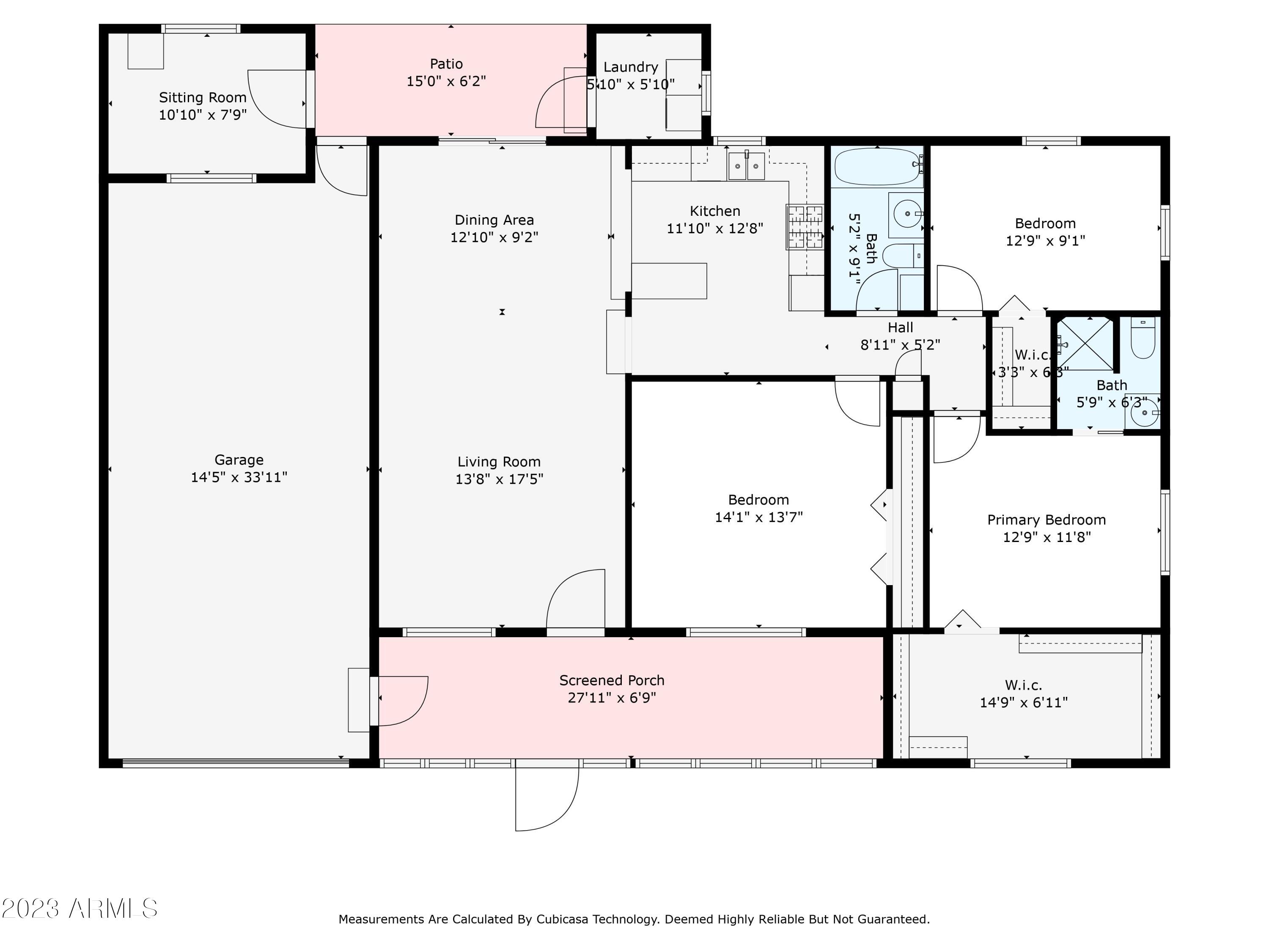 1536 East Mountain View Road Phoenix, AZ 85020 - Photo 44 of 45 Floorplan with dimensions