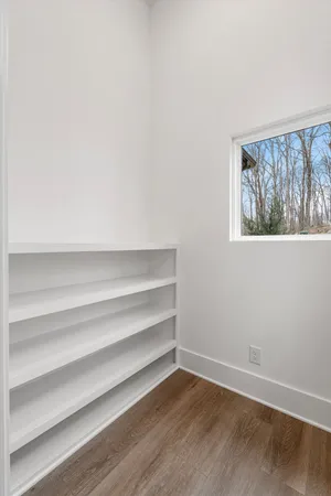 a view of an outdoor space and wooden floor