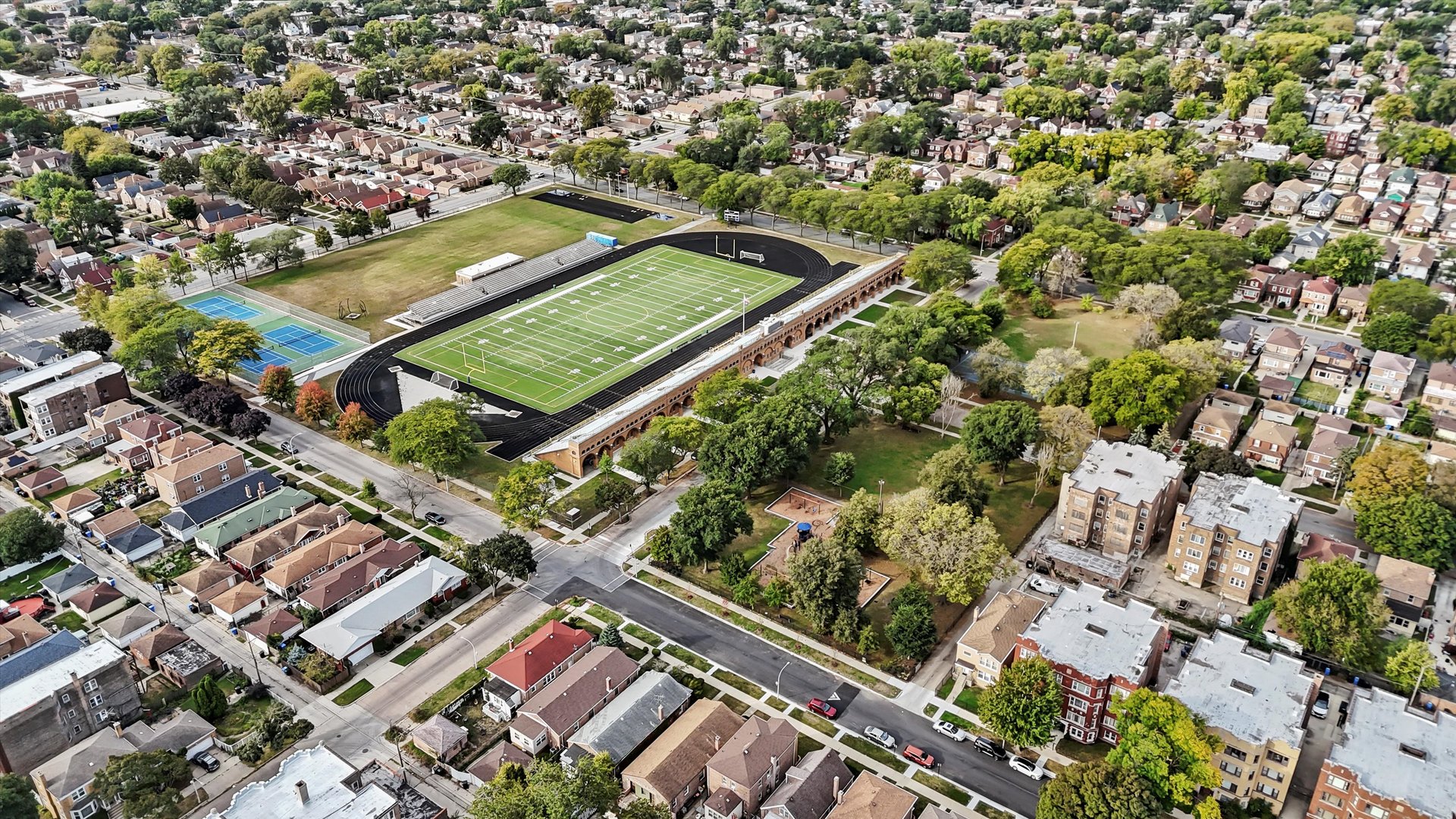 7955 South Colfax Avenue Chicago, IL 60617 - Photo 38 of 43 an aerial view of a city