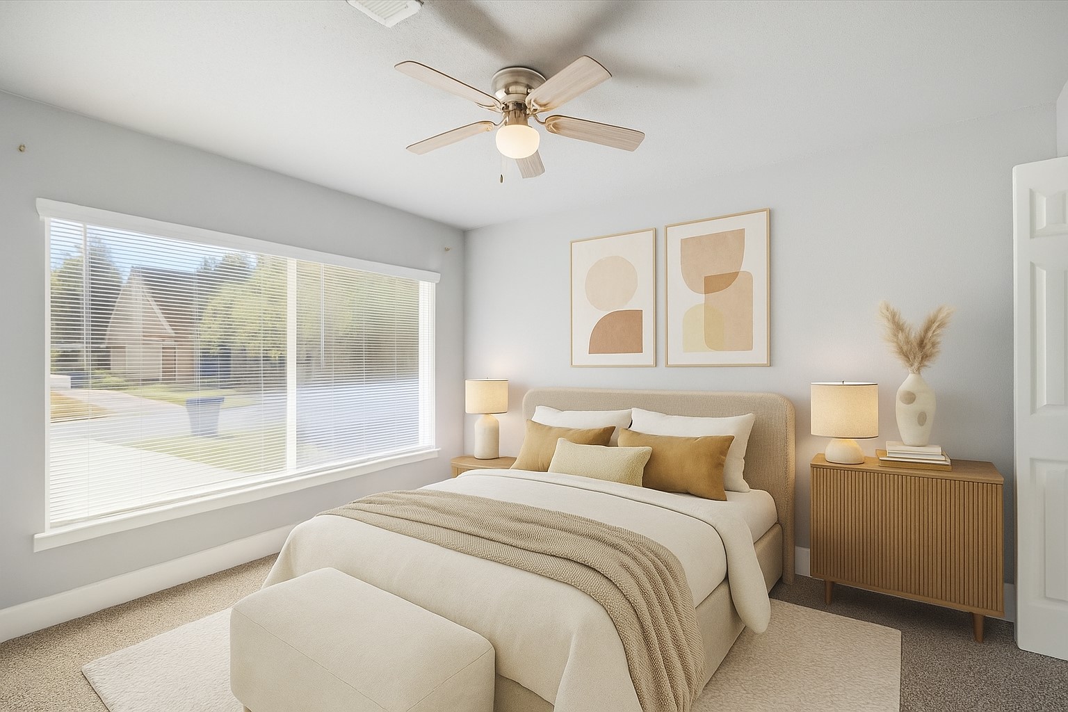 4523 Keystone Street Houston, TX 77021 - Photo 8 of 23 a bedroom with a large bed and a window