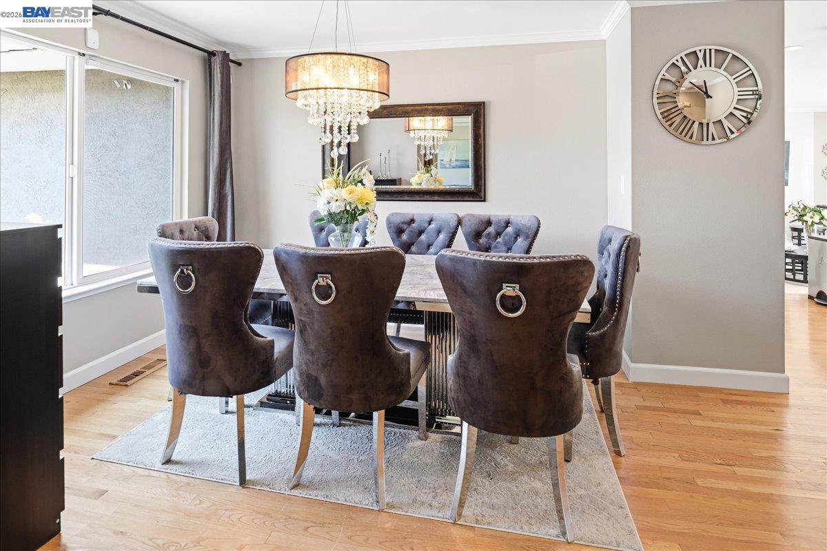 2861 Millbridge Place San Ramon, CA 94583 - Photo 13 of 58 a view of a dining room with furniture and wooden floor