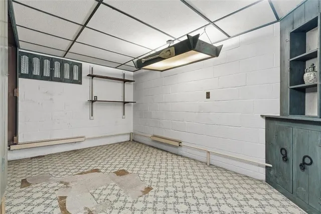 a view of a wooden door