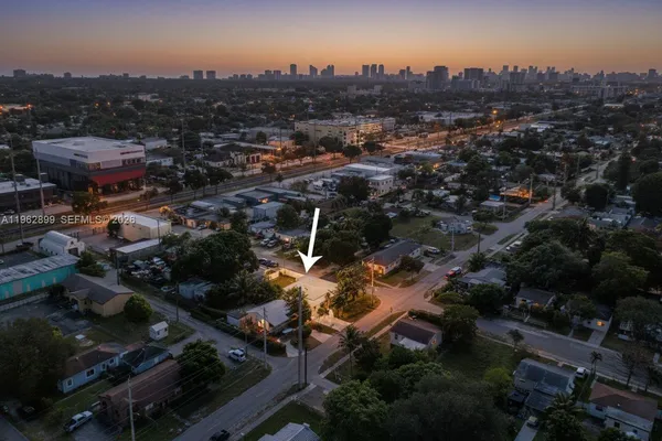 an aerial view of multiple house