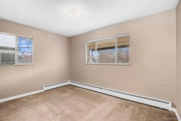 an empty room with a window