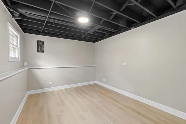 a view of a backyard with a garden