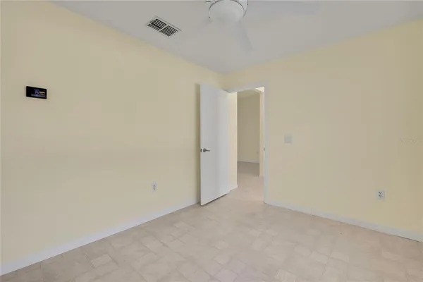 an empty room with a window