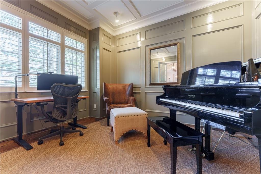 999 Ferncliff Road Northeast Atlanta, GA 30324 - Photo 24 of 52 a living room with furniture and a piano