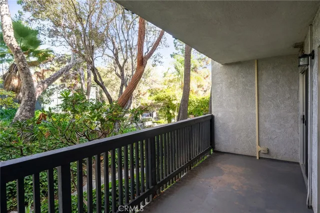 a balcony with outdoor space