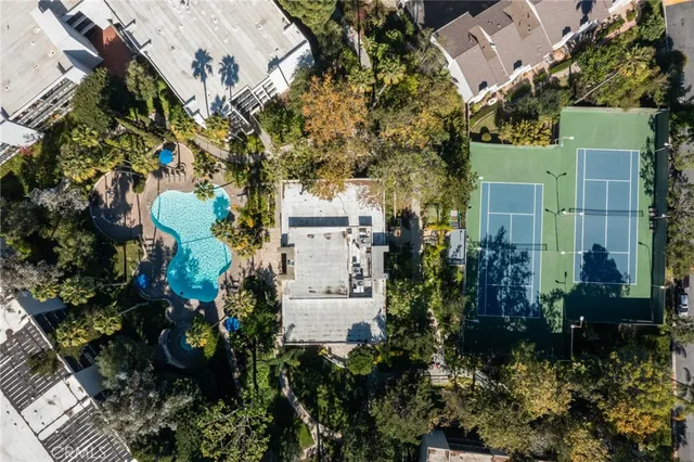 an aerial view of a city