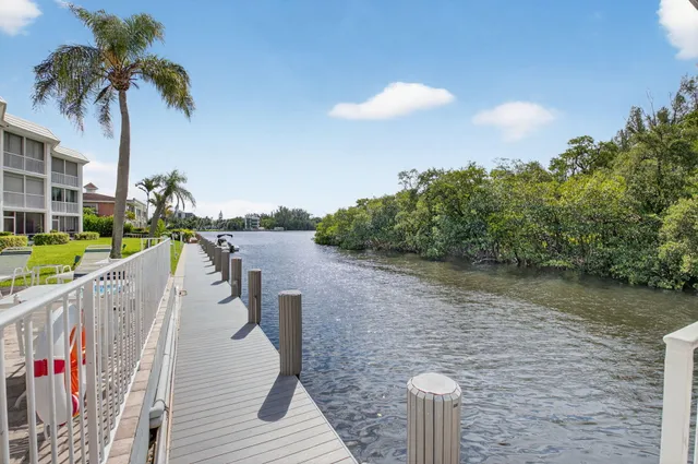 a view of a lake with a terrace
