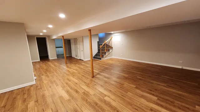 a bathroom with a sink and mirror