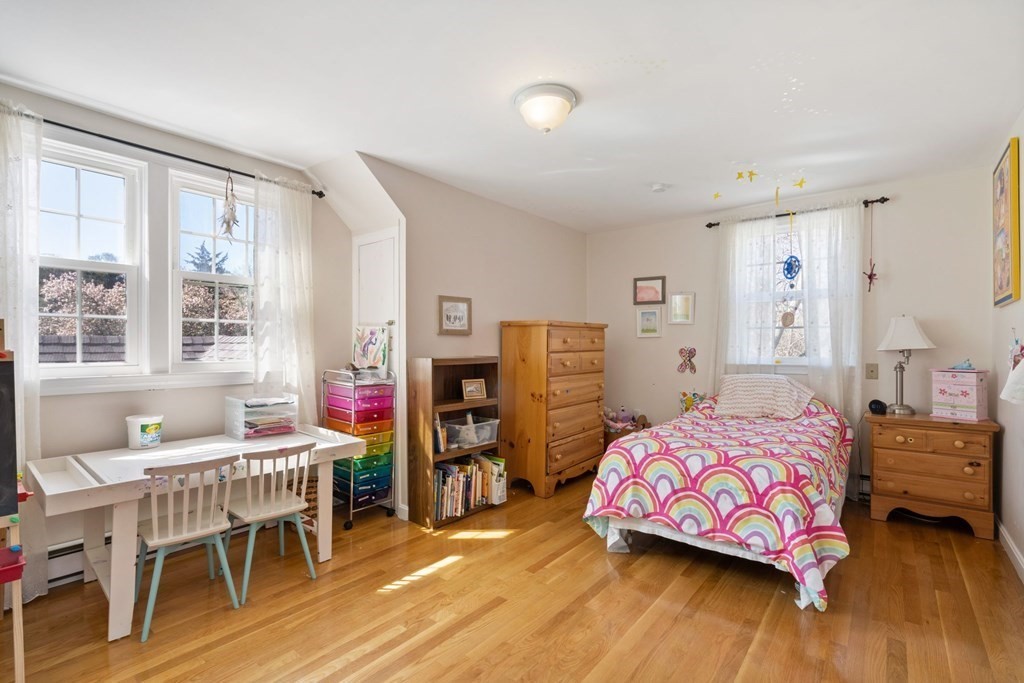 265 Riverside Drive Dedham, MA 02026 - Photo 28 of 41 a bedroom with a bed and wooden floor