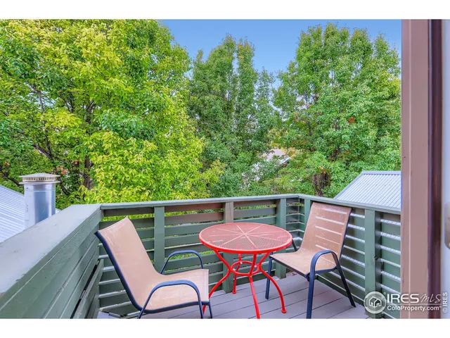 a outdoor view with a seating space