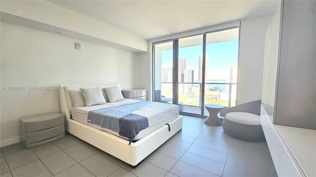 a view of a balcony with an ocean view