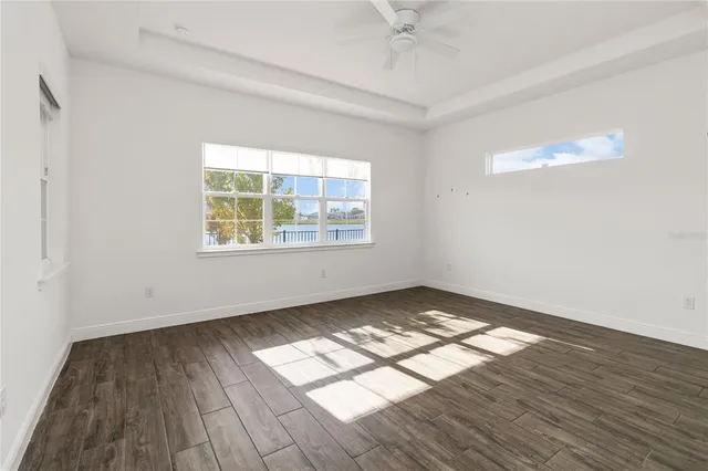 a view of an empty room and window