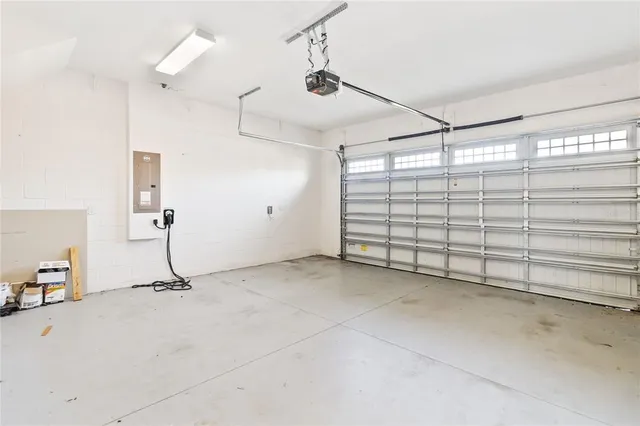 a view of a garage