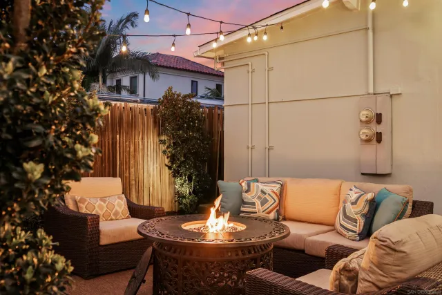 a outdoor space with furniture