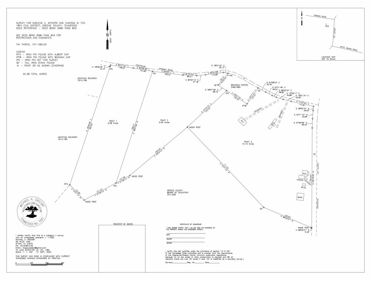 5-ac Parman Road, Unit 2 Greeneville, TN 37743 - Photo 19 of 20 Survey