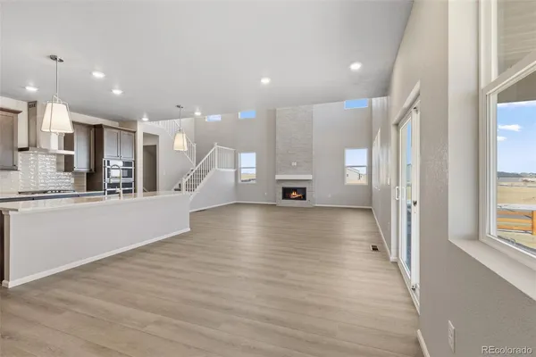 a view of kitchen with furniture and window
