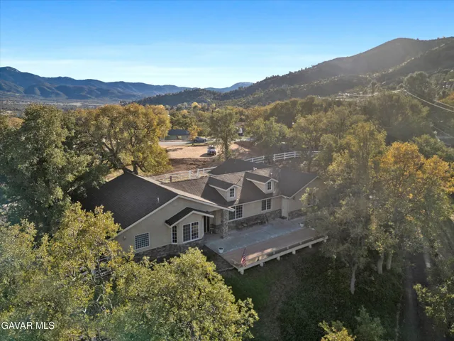 a view of a city with mountain