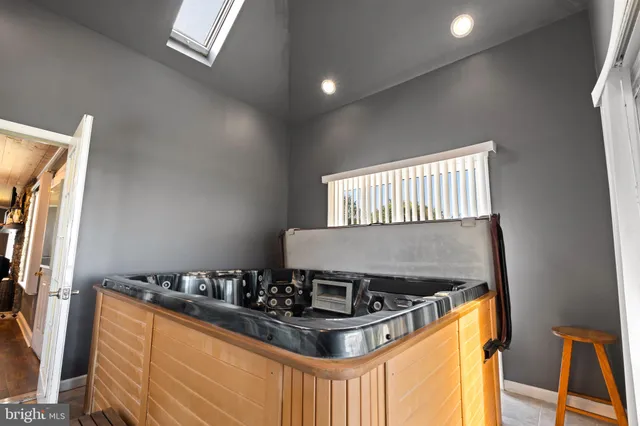 a view of a glass door with glass door