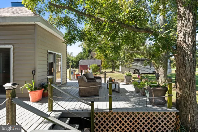 a view of a lake with boats