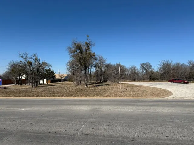 a view of a space with mountain view
