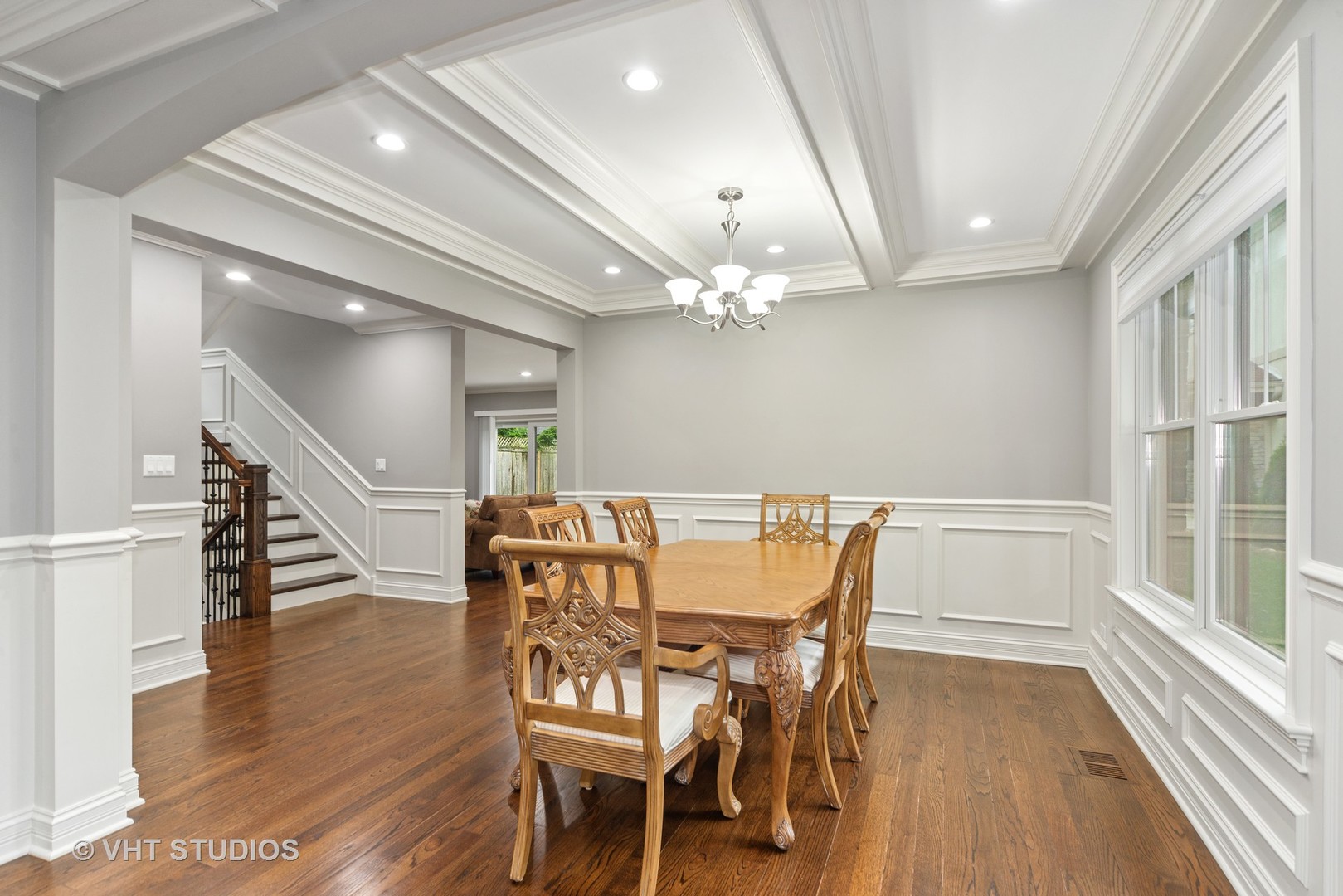 2366 Green Bay Road Highland Park, IL 60035 - Photo 14 of 37 a view of a dining room with furniture and wooden floor