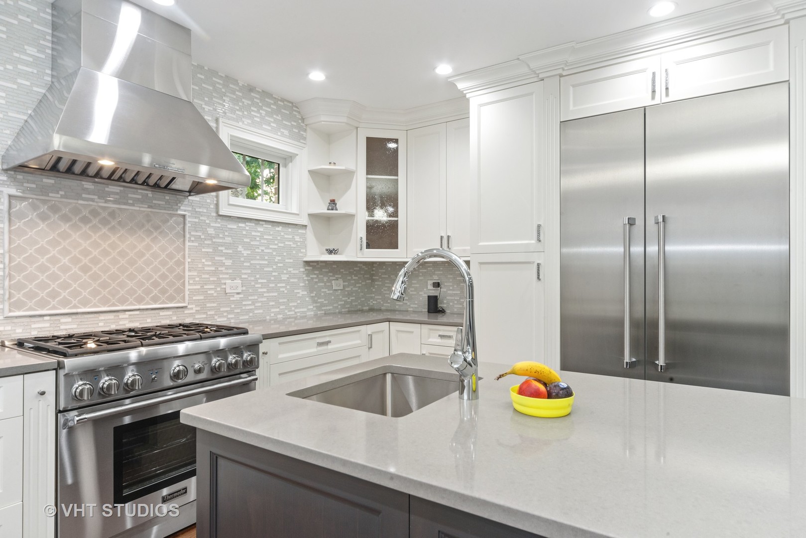 2366 Green Bay Road Highland Park, IL 60035 - Photo 6 of 37 a kitchen with a sink a stove and a refrigerator
