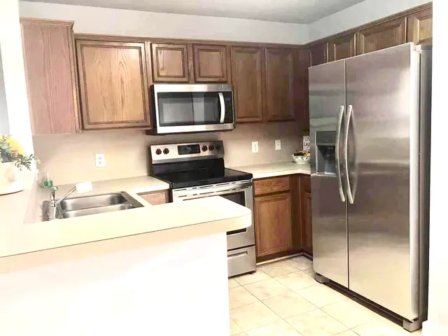 a room with a table and a chair