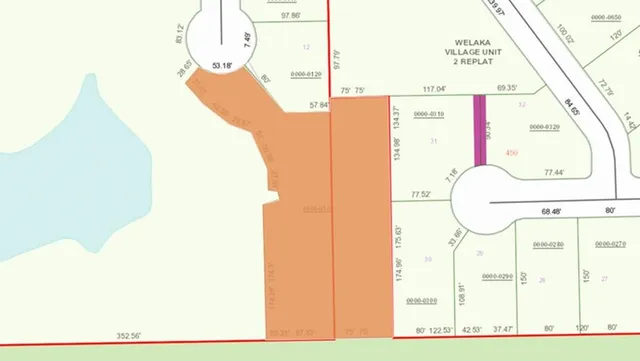 a view of a yard with a tree