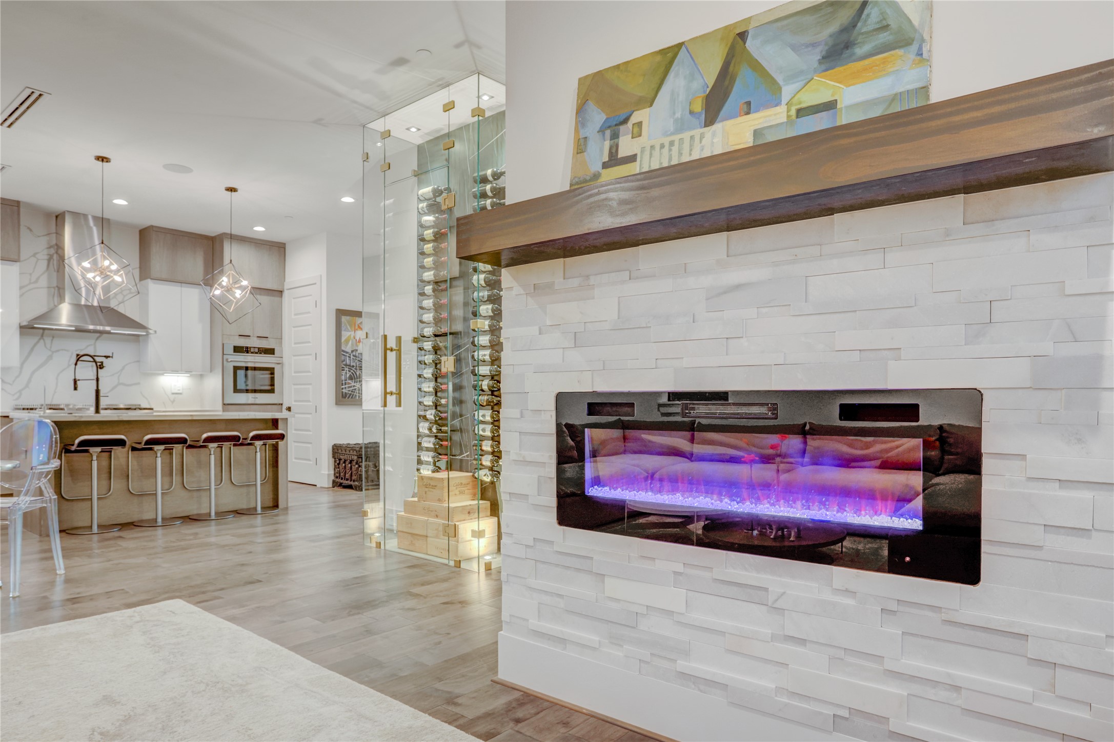 2435 Sheridan Street Houston, TX 77030 - Photo 6 of 25 a living room with furniture and a fireplace