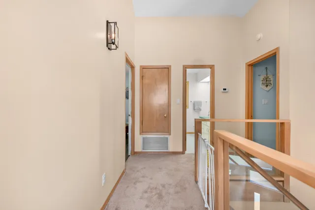 a view of hallway with livingroom