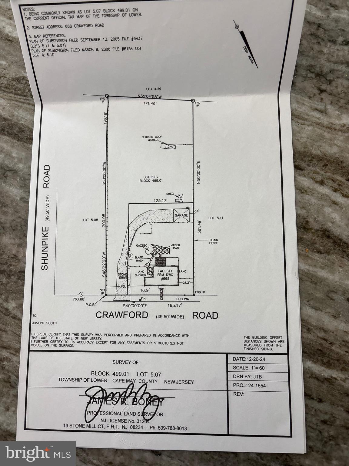 668 Crawford Road Cape May, NJ 08204 - Photo 66 of 66 Survey showing subdivision