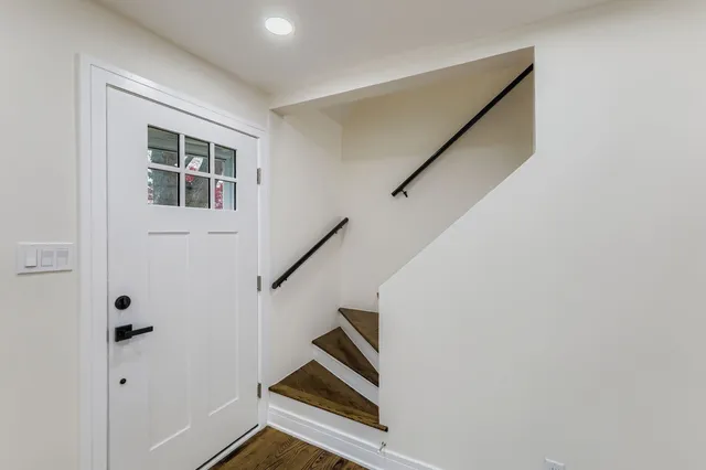 a view of an entryway with staircase