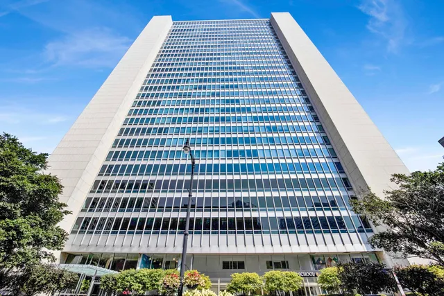 a front view of a building