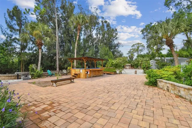 a outdoor space with furniture