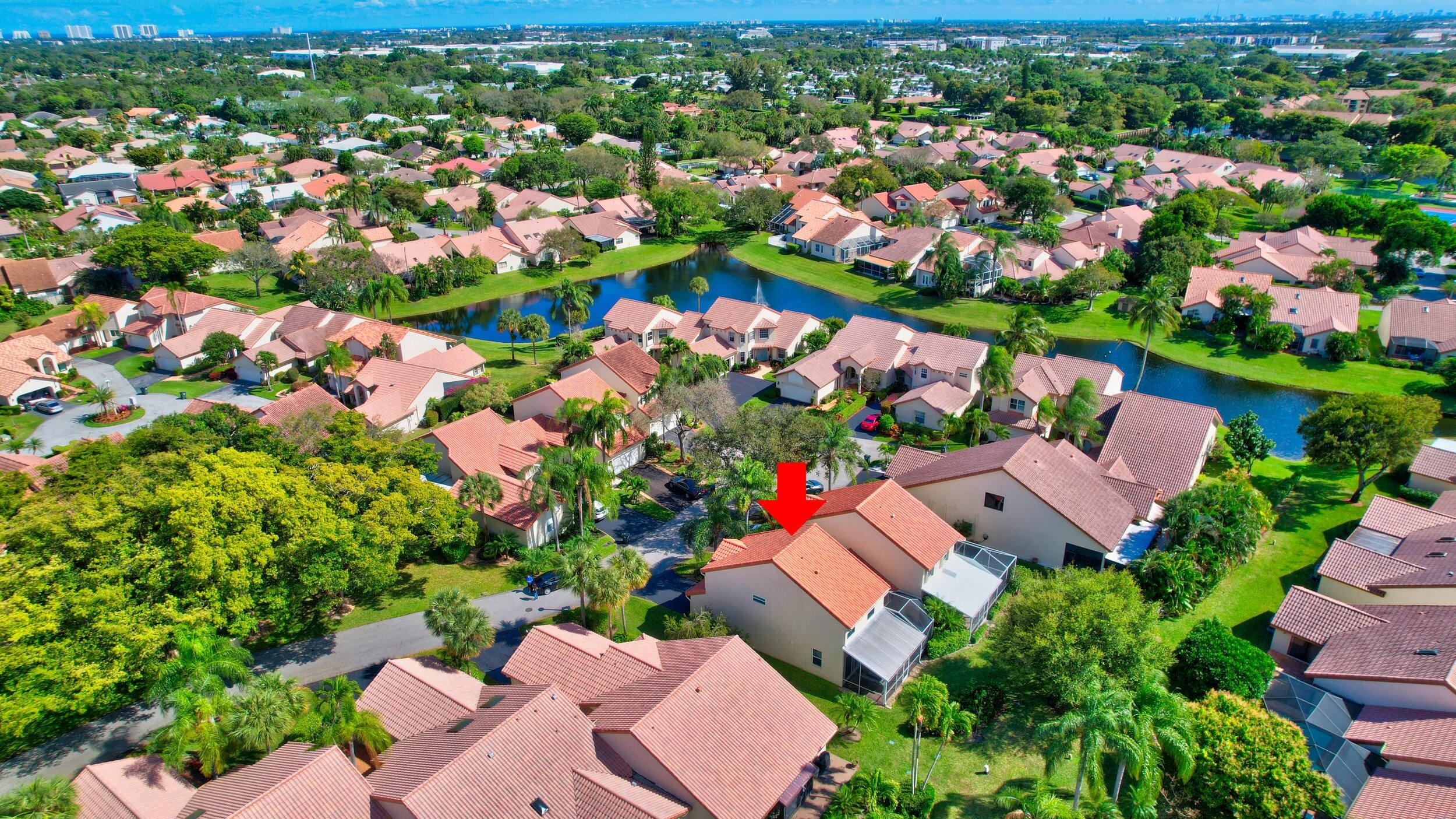 23467 Water Circle Boca Raton, FL 33486 - Photo 4 of 27 Aerial SHot with side view